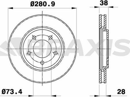 Braxis AE0306 - Bremžu diski autospares.lv