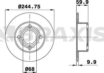 Braxis AE0385 - Bremžu diski www.autospares.lv