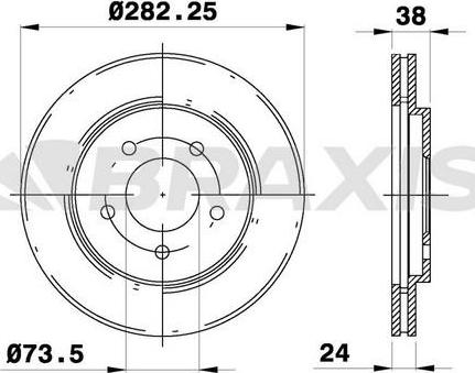 Braxis AE0376 - Bremžu diski autospares.lv