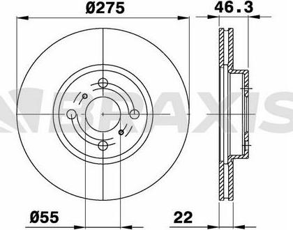 ATE 21012202541 - Bremžu diski www.autospares.lv