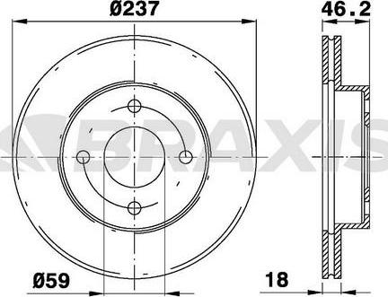 Braxis AE0296 - Bremžu diski autospares.lv