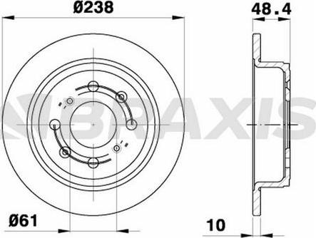 Braxis AE0242 - Bremžu diski www.autospares.lv