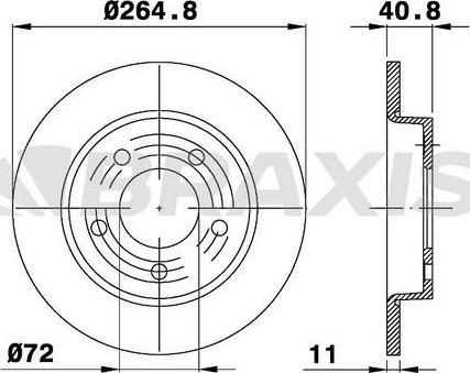 Braxis AE0264 - Bremžu diski autospares.lv