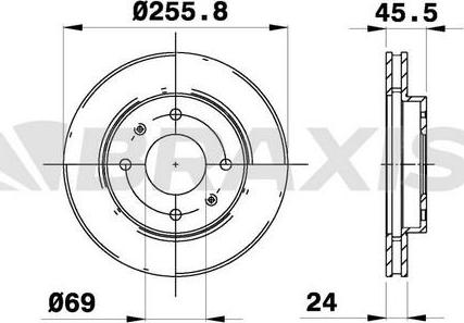 Braxis AE0265 - Тормозной диск www.autospares.lv