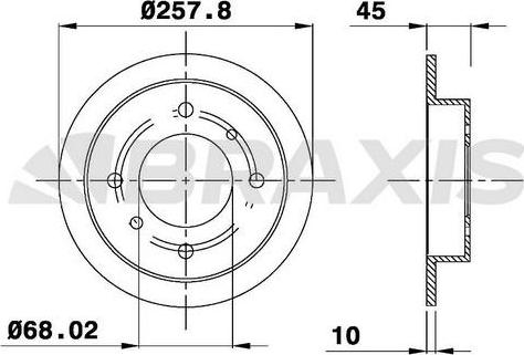 Braxis AE0262 - Bremžu diski autospares.lv