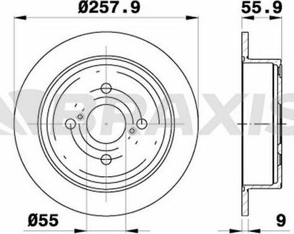 Braxis AE0283 - Bremžu diski autospares.lv