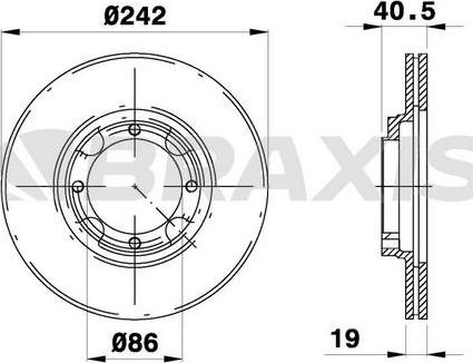 Braxis AE0238 - Bremžu diski www.autospares.lv