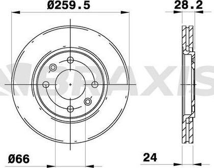 HELLA PAGID 355105021 - Bremžu diski www.autospares.lv