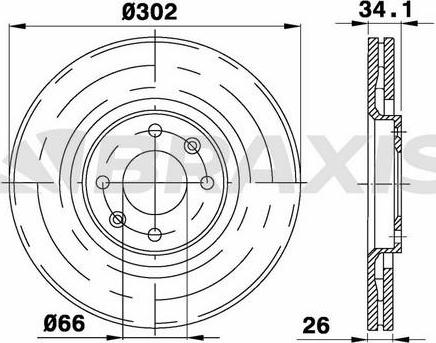 Braxis AE0222 - Тормозной диск www.autospares.lv