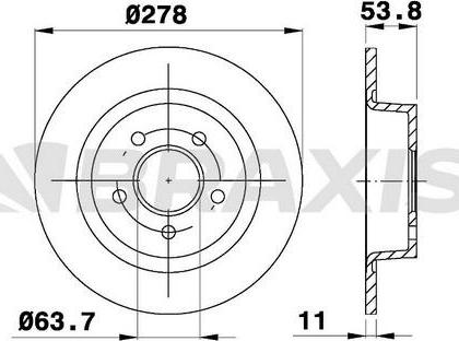 Braxis AE0271 - Bremžu diski autospares.lv