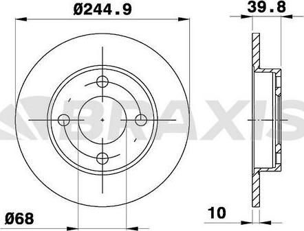 Braxis AE0741 - Bremžu diski www.autospares.lv