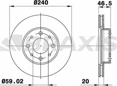 Braxis AE0755 - Bremžu diski autospares.lv