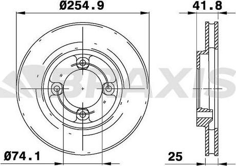 Braxis AE0751 - Bremžu diski autospares.lv