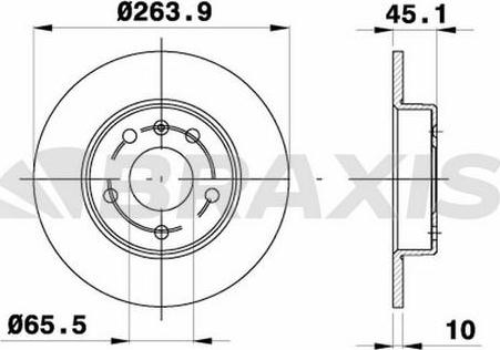 Braxis AE0700 - Bremžu diski www.autospares.lv