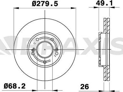 Braxis AE0701 - Bremžu diski autospares.lv