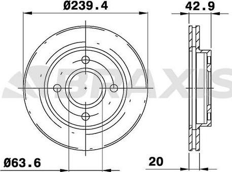 Braxis AE0715 - Bremžu diski autospares.lv