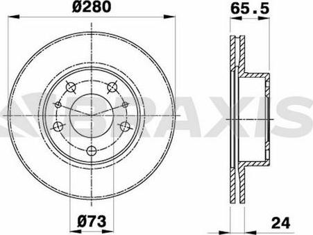 Braxis AE0718 - Brake Disc www.autospares.lv