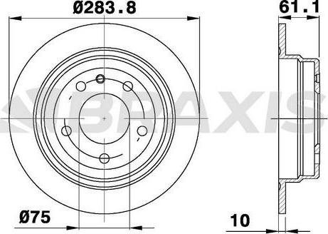 Braxis AE0738 - Bremžu diski autospares.lv