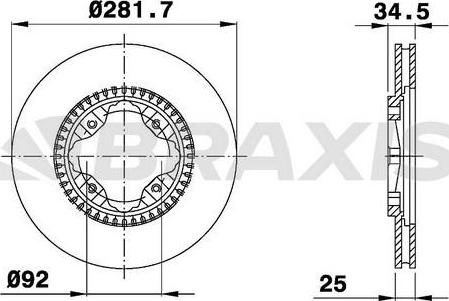 Braxis AE0729 - Bremžu diski autospares.lv