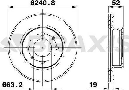 Braxis AE0724 - Bremžu diski autospares.lv