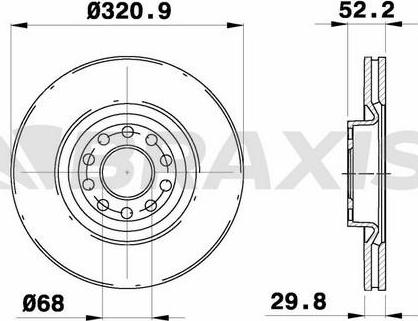 Braxis AE0771 - Bremžu diski autospares.lv