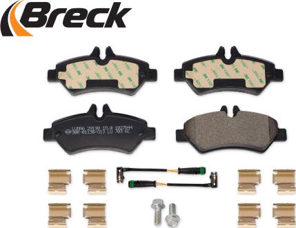 Breck 29190 00 703 10 - Bremžu uzliku kompl., Disku bremzes www.autospares.lv