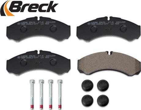 Breck 29121 00 703 00 - Bremžu uzliku kompl., Disku bremzes www.autospares.lv