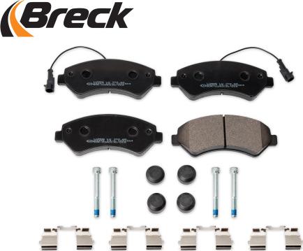 Breck 24467 00 703 10 - Bremžu uzliku kompl., Disku bremzes www.autospares.lv