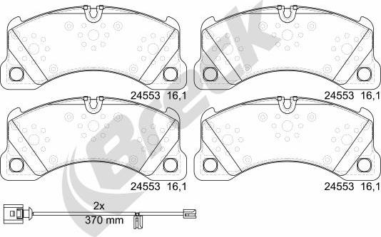 Breck 24553 00 553 00 - Bremžu uzliku kompl., Disku bremzes www.autospares.lv