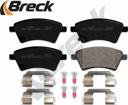 Breck 24391 00 701 00 - Bremžu uzliku kompl., Disku bremzes www.autospares.lv