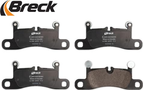 Breck 24721 00 553 10 - Bremžu uzliku kompl., Disku bremzes www.autospares.lv