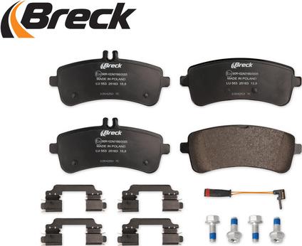 Breck 25163 00 553 00 - Bremžu uzliku kompl., Disku bremzes www.autospares.lv