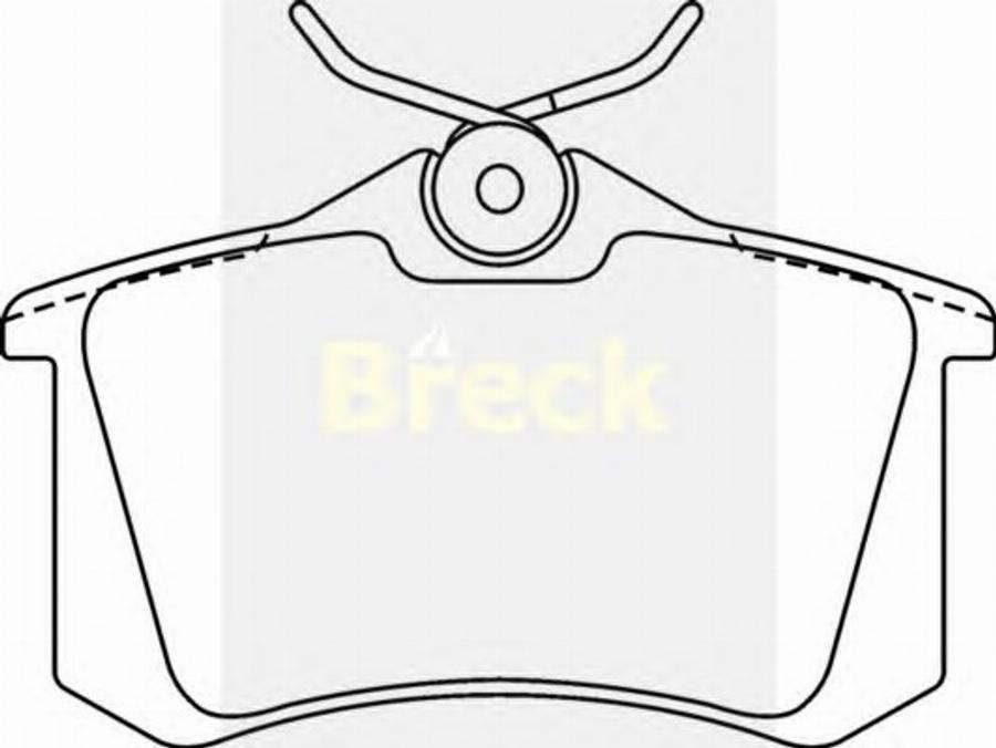 Breck 20960 00 - Тормозные колодки, дисковые, комплект www.autospares.lv