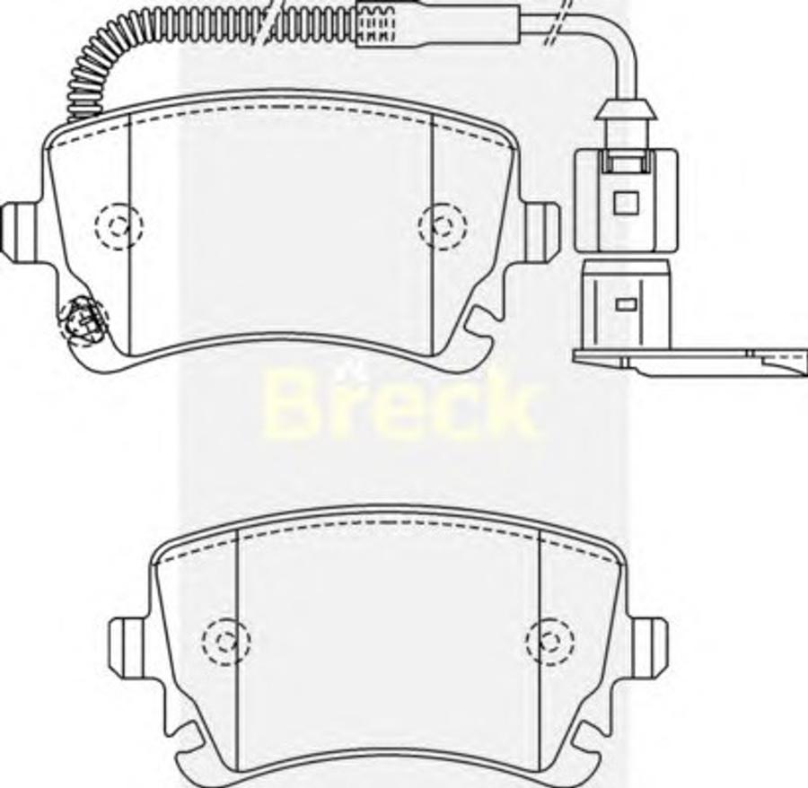 Breck 20145 00 W - Bremžu uzliku kompl., Disku bremzes www.autospares.lv