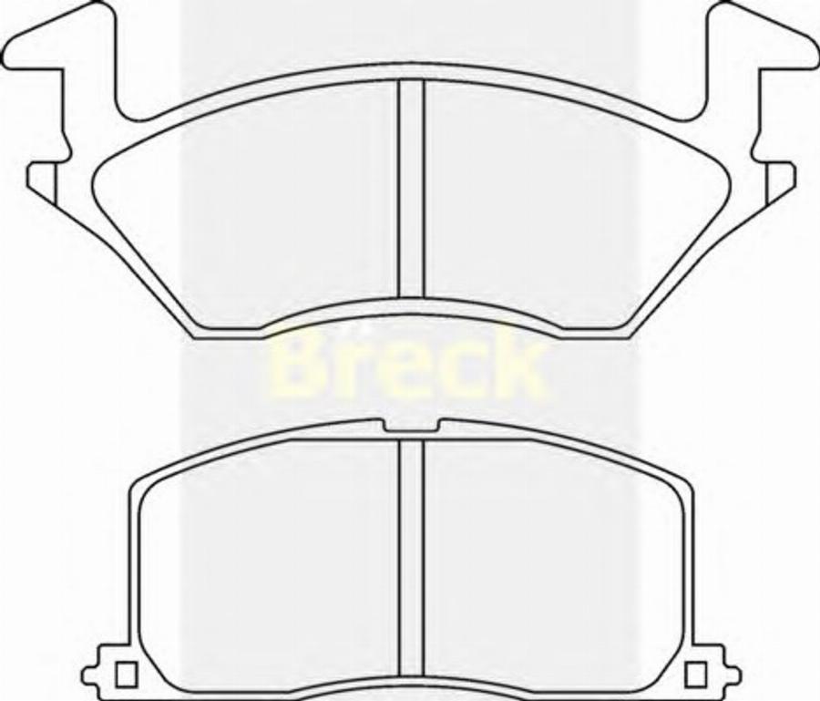 Breck 21948 00 C - Тормозные колодки, дисковые, комплект www.autospares.lv