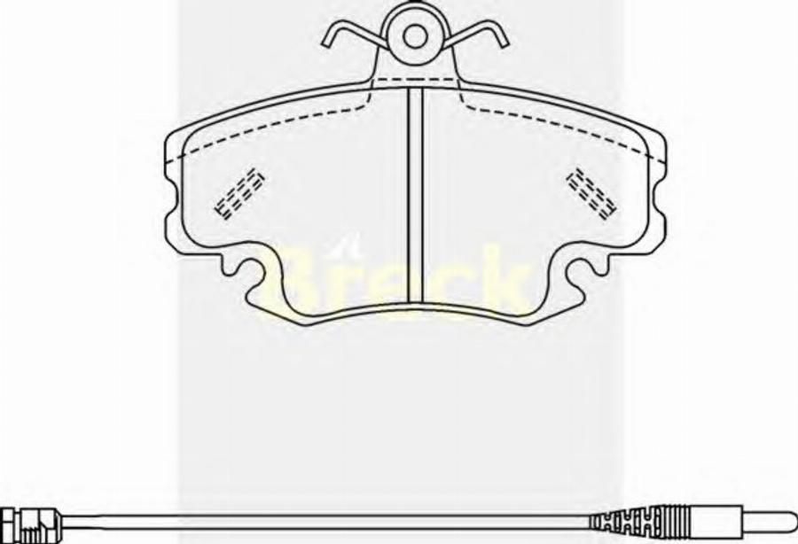 Breck 21463 00 W - Bremžu uzliku kompl., Disku bremzes www.autospares.lv