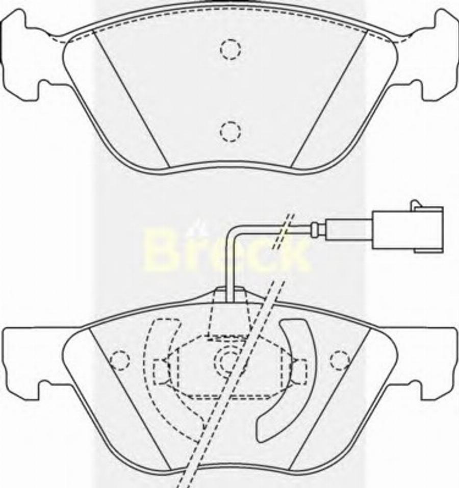 Breck 21637 00 W - Тормозные колодки, дисковые, комплект www.autospares.lv