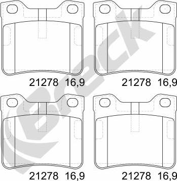 Breck 21278 10 701 00 - Bremžu uzliku kompl., Disku bremzes autospares.lv