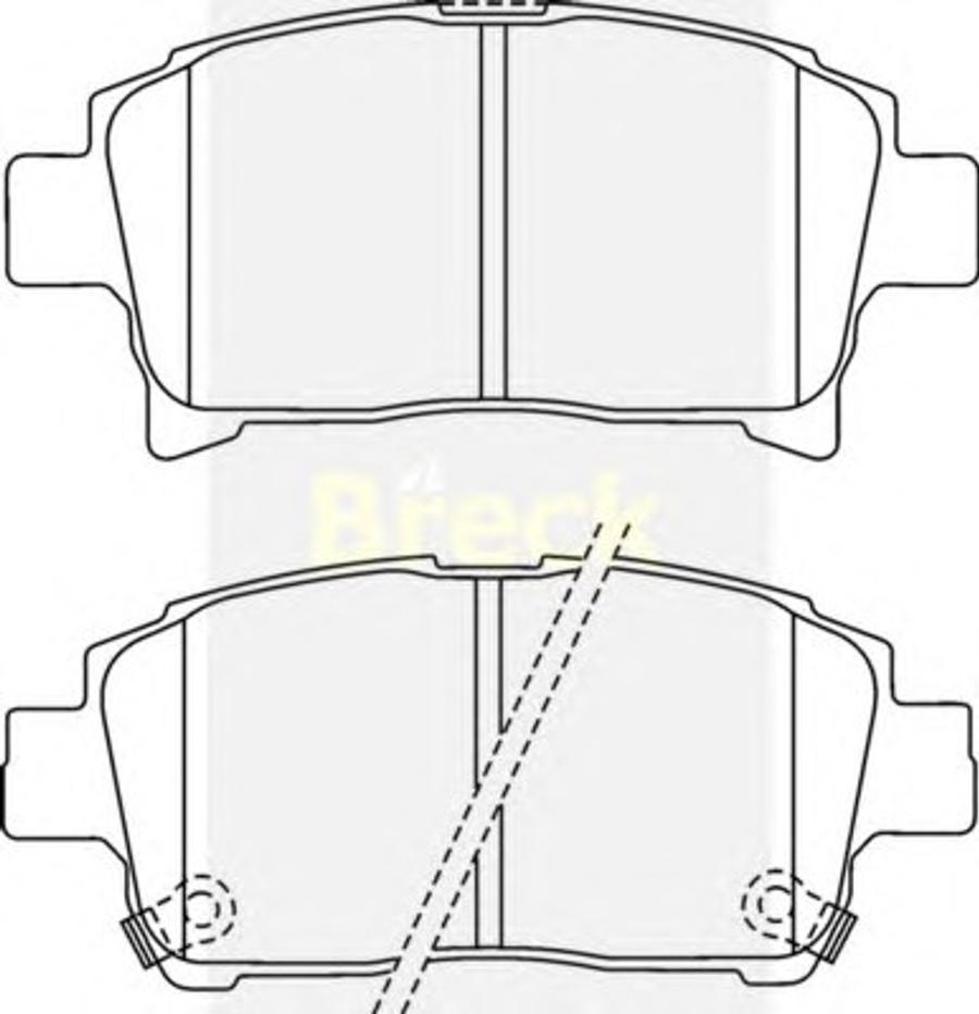 Breck 23904 00 C - Тормозные колодки, дисковые, комплект www.autospares.lv