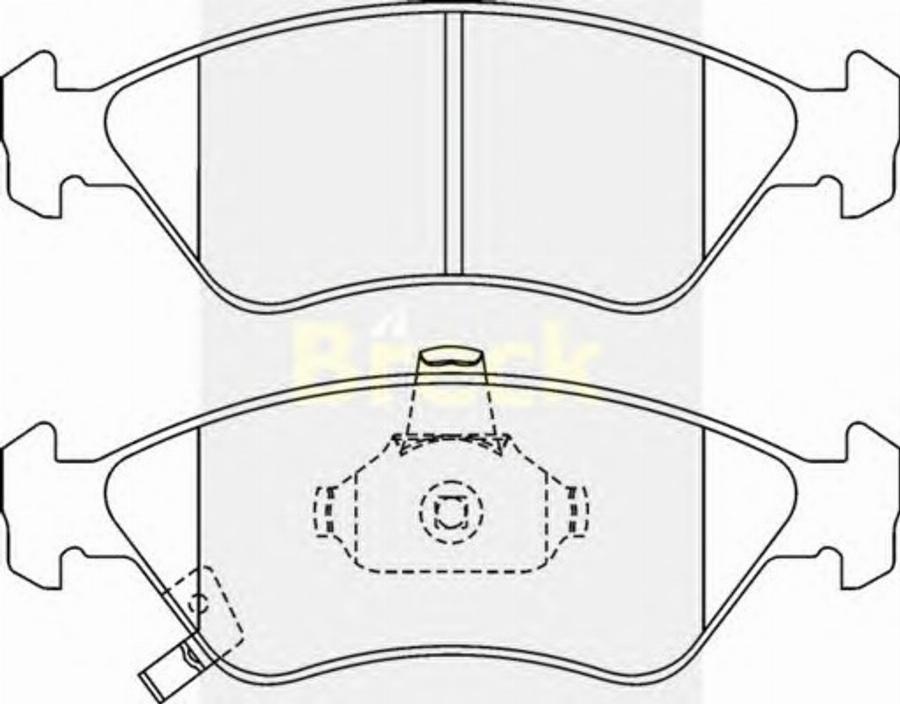 Breck 23450 00 C - Тормозные колодки, дисковые, комплект www.autospares.lv