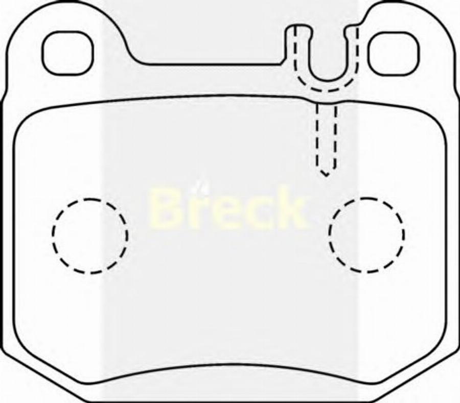 Breck 23157 00 - Тормозные колодки, дисковые, комплект www.autospares.lv