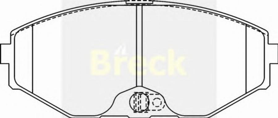 Breck 23184 00 C - Тормозные колодки, дисковые, комплект www.autospares.lv