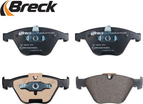 Breck 23312 00 551 10 - Brake Pad Set, disc brake www.autospares.lv