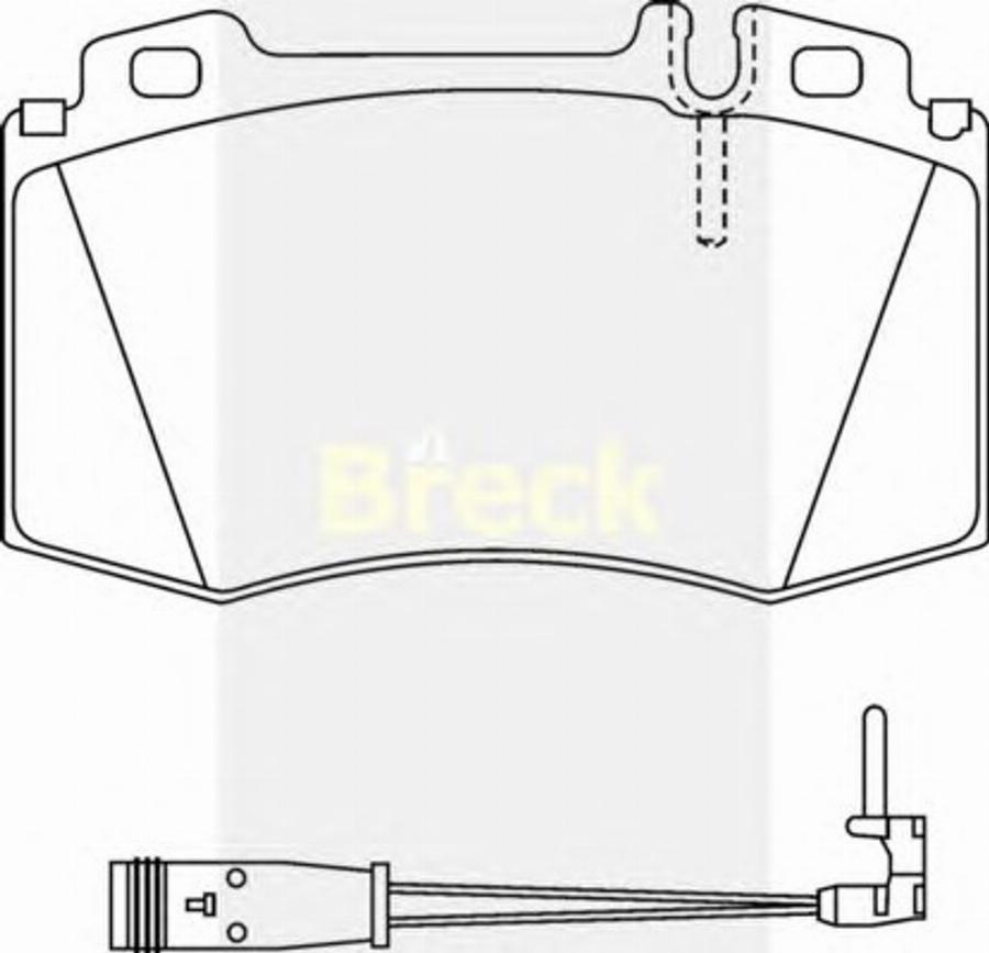 Breck 23743 00 W - Bremžu uzliku kompl., Disku bremzes www.autospares.lv