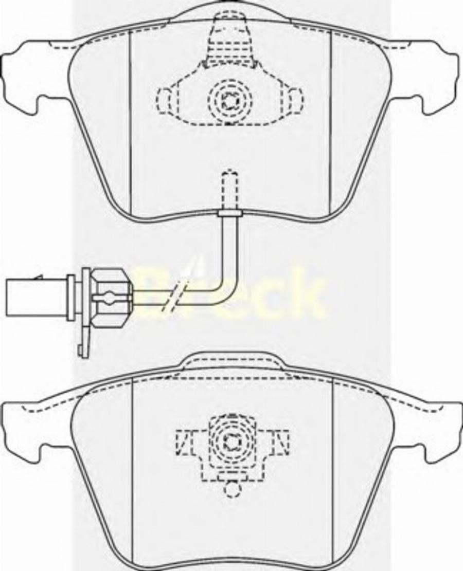 Breck 2376300W - Тормозные колодки, дисковые, комплект www.autospares.lv