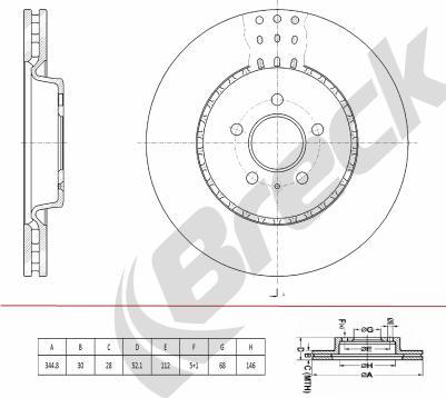 Breck BR 444 VH100 - Bremžu diski www.autospares.lv