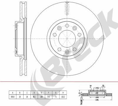 Breck BR 446 VA100 - Bremžu diski autospares.lv