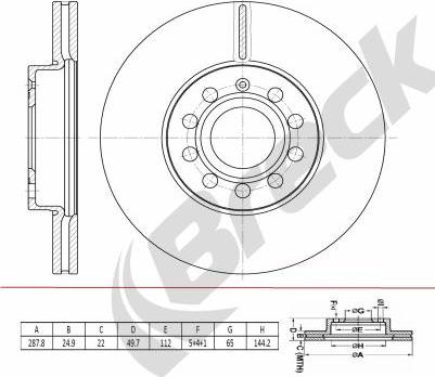 Breck BR 447 VH100 - Bremžu diski www.autospares.lv