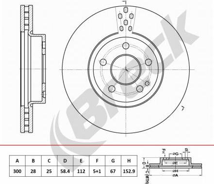 Breck BR 456 VA100 - Bremžu diski www.autospares.lv