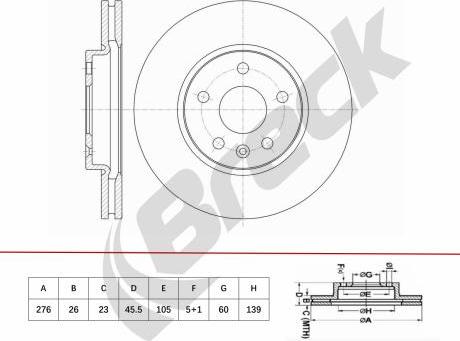 Breck BR 460 VA100 - Bremžu diski www.autospares.lv